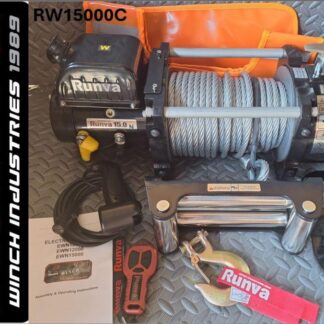 Runva Winch 15,000lbs 12V With Steel Cable (6,804kg) Heavy Duty Recovery Winch - RW15000C